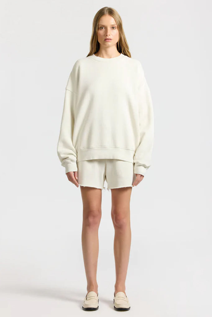 COTTON CITIZEN Boston Crew Vintage Bone Sweatshirt - Soft Cotton Pullover for Men & Women | Casual Streetwear, Loungewear & Fall Fashion