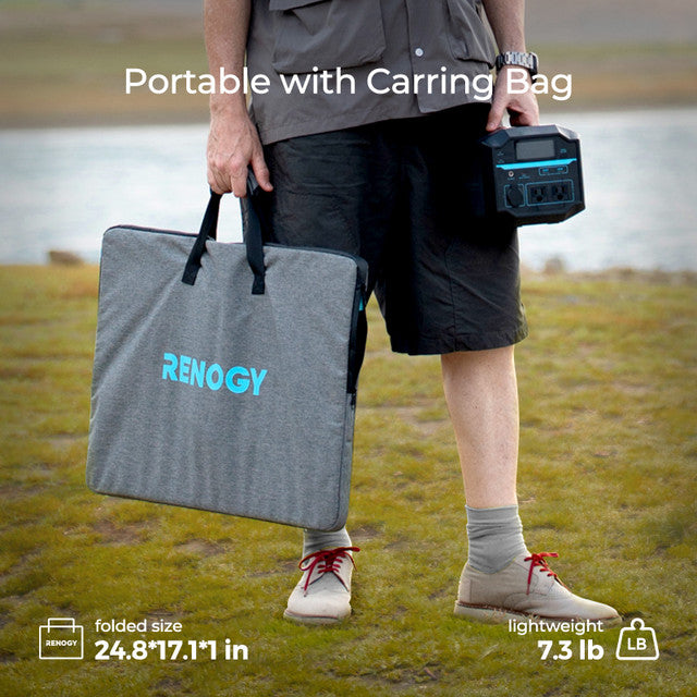 Renogy E.FLEX 80W Portable Solar Panel - Lightweight Foldable Solar Charger for Camping, RV, Boating & Outdoor Adventures | Waterproof & Durable Design