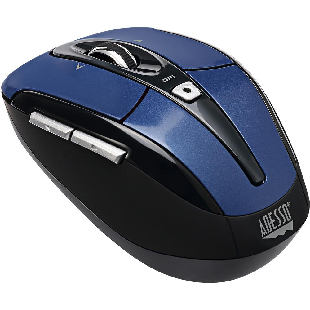 Adesso iMouse S60L 2.4GHz Wireless Programmable Nano Mouse - Ergonomic Computer Mouse for Laptop, PC, Gaming & Office Use