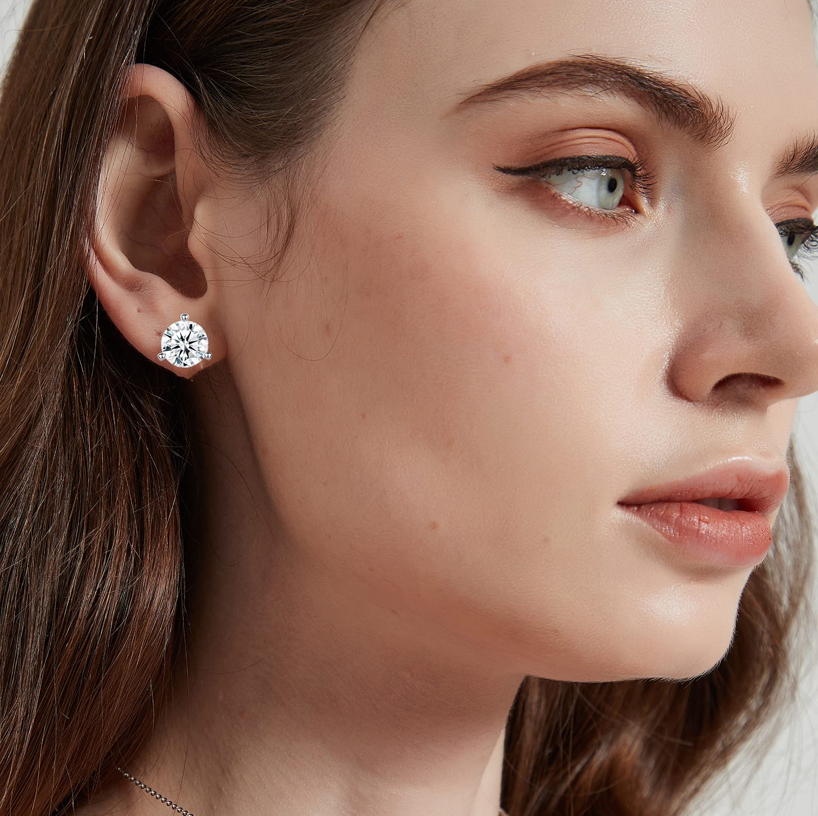Moissanite Stud Earrings for Women 0.8CT-4CT, Durable 925 Sterling Silver Earrings, Sparkling Diamond Alternative Jewelry Gift for Her - Perfect for Wedding, Anniversary, Birthday, Christmas, Valentine's Day & Mother's Day Gifts