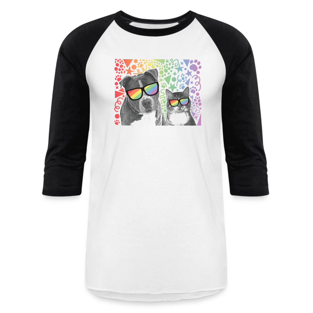 Pride Party Baseball T-Shirt - LGBTQ+ Rainbow Graphic Tee for Gay Pride Events, Festivals & Celebrations - Comfortable Cotton Unisex Top for Casual Wear & Pride Month