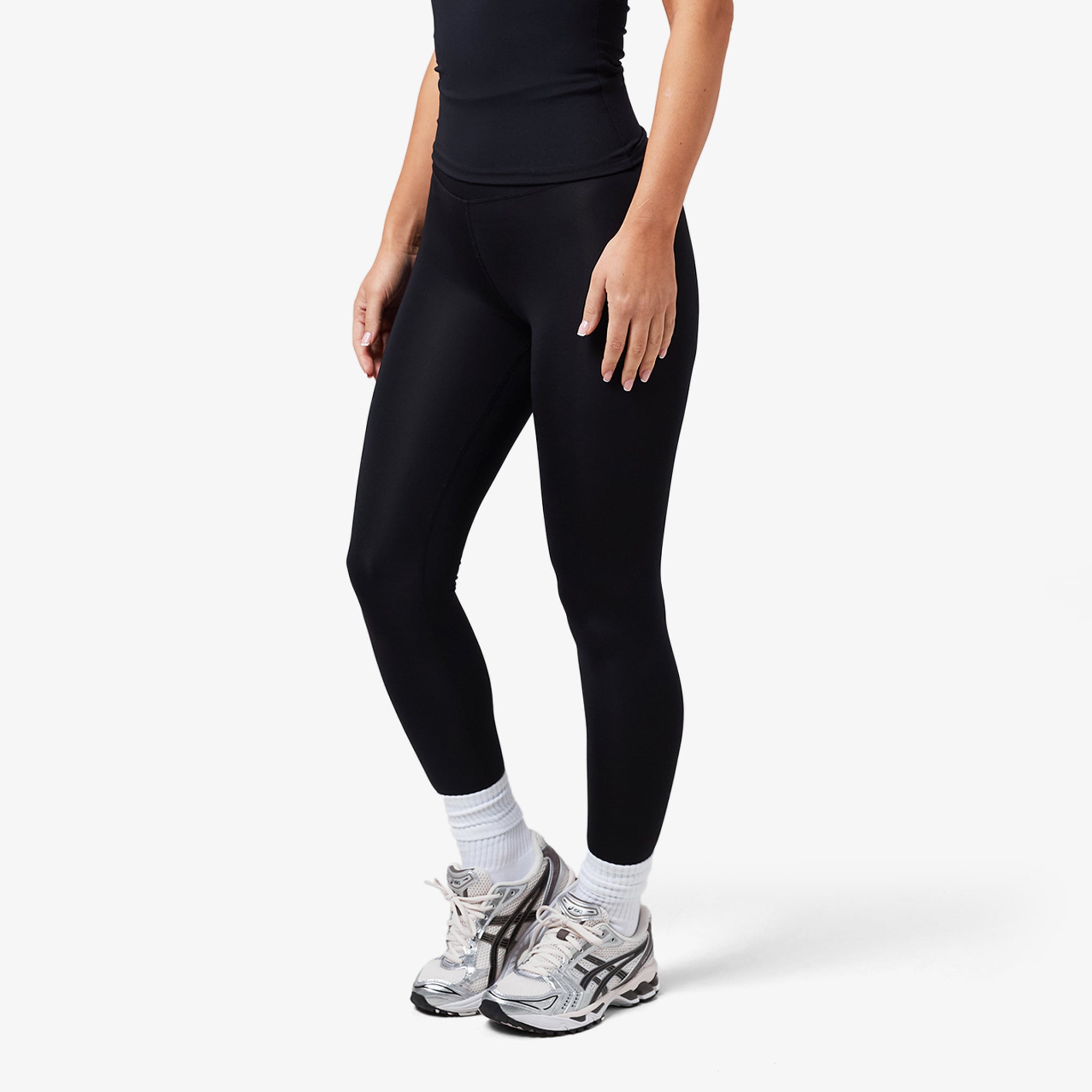 2 Pack Second Skin Leggings for Women - High Waist Tummy Control Yoga Pants in Black & Grey | Workout, Running, Lounge & Everyday Wear