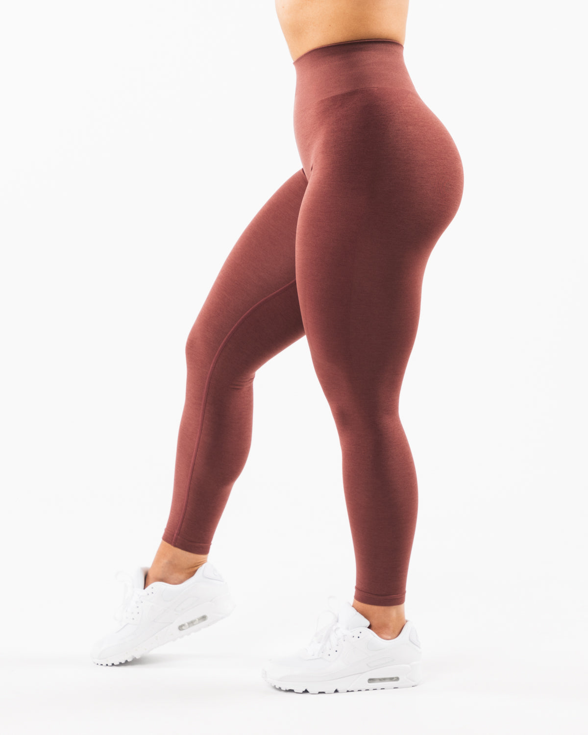 Amplify High Waist Leggings for Women - Dusty Rose - Yoga, Running, Workout & Everyday Wear