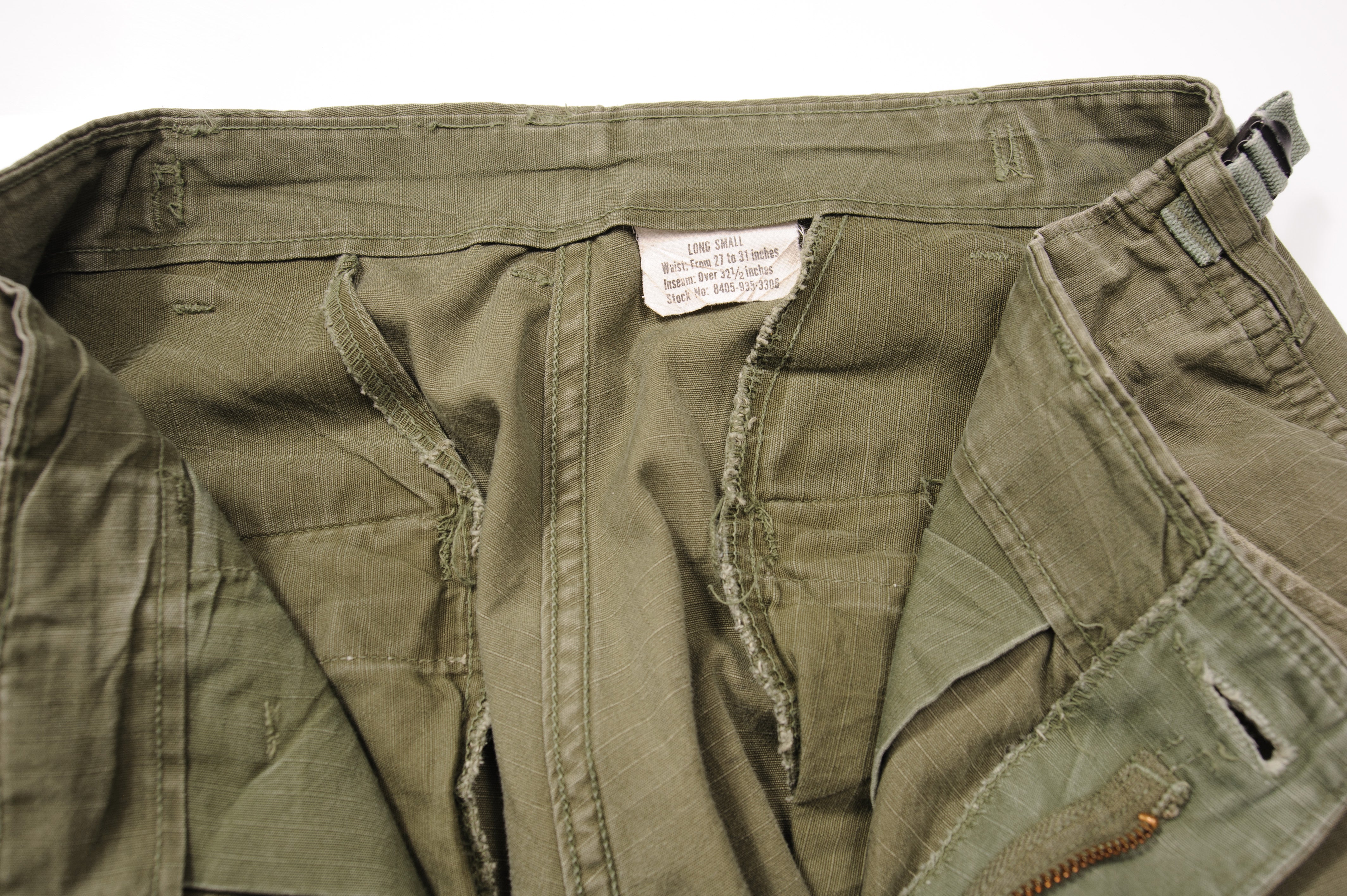 US Army Field Trousers Pants - Ripstop Poplin Vietnam War Era (1969) - Size 30x32 Small Long - Military Tactical Pants for Outdoor Hiking, Camping & Reenactments