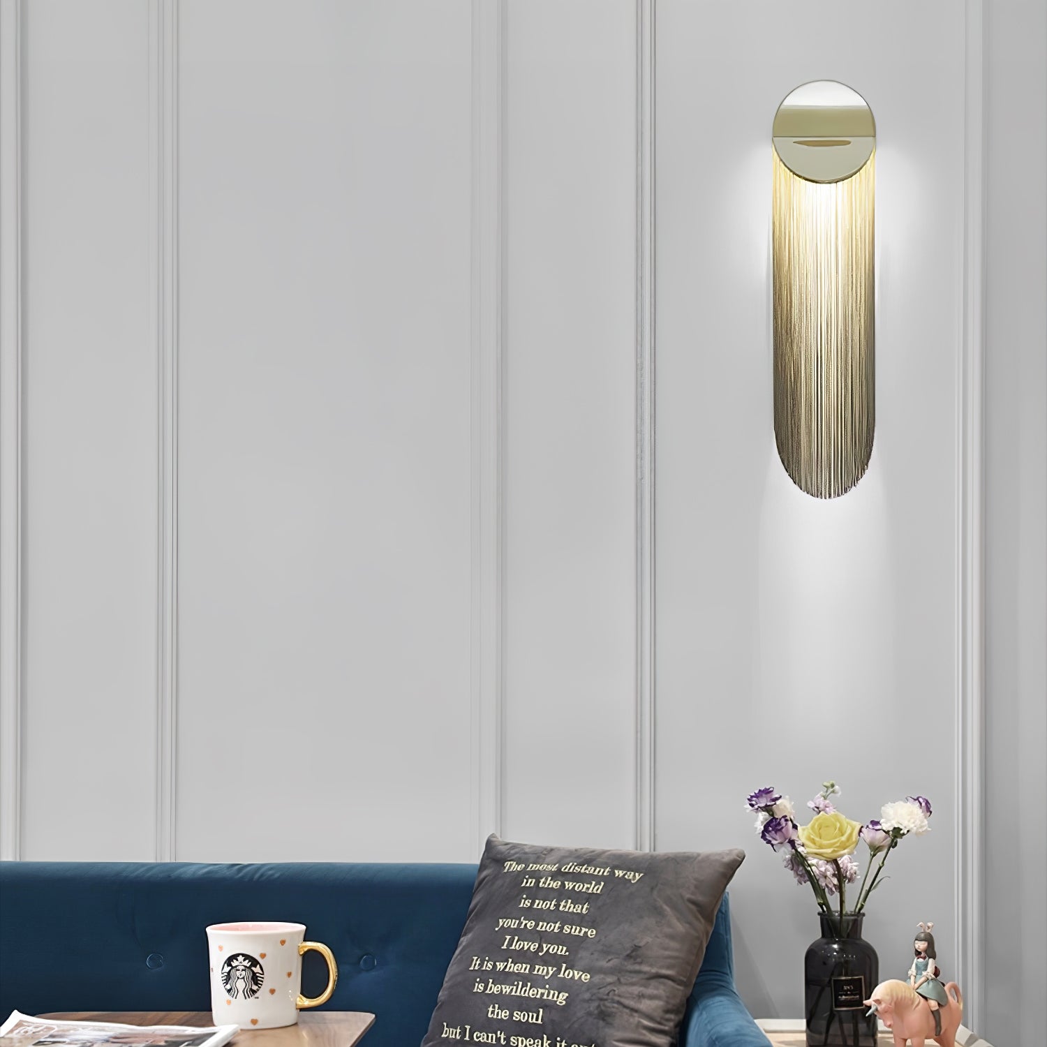 Modern LED Wall Sconce Light Fixture - Dimmable Indoor/Outdoor Wall Mounted Lighting for Bedroom, Living Room, Hallway & Patio - Energy Efficient Home Decor