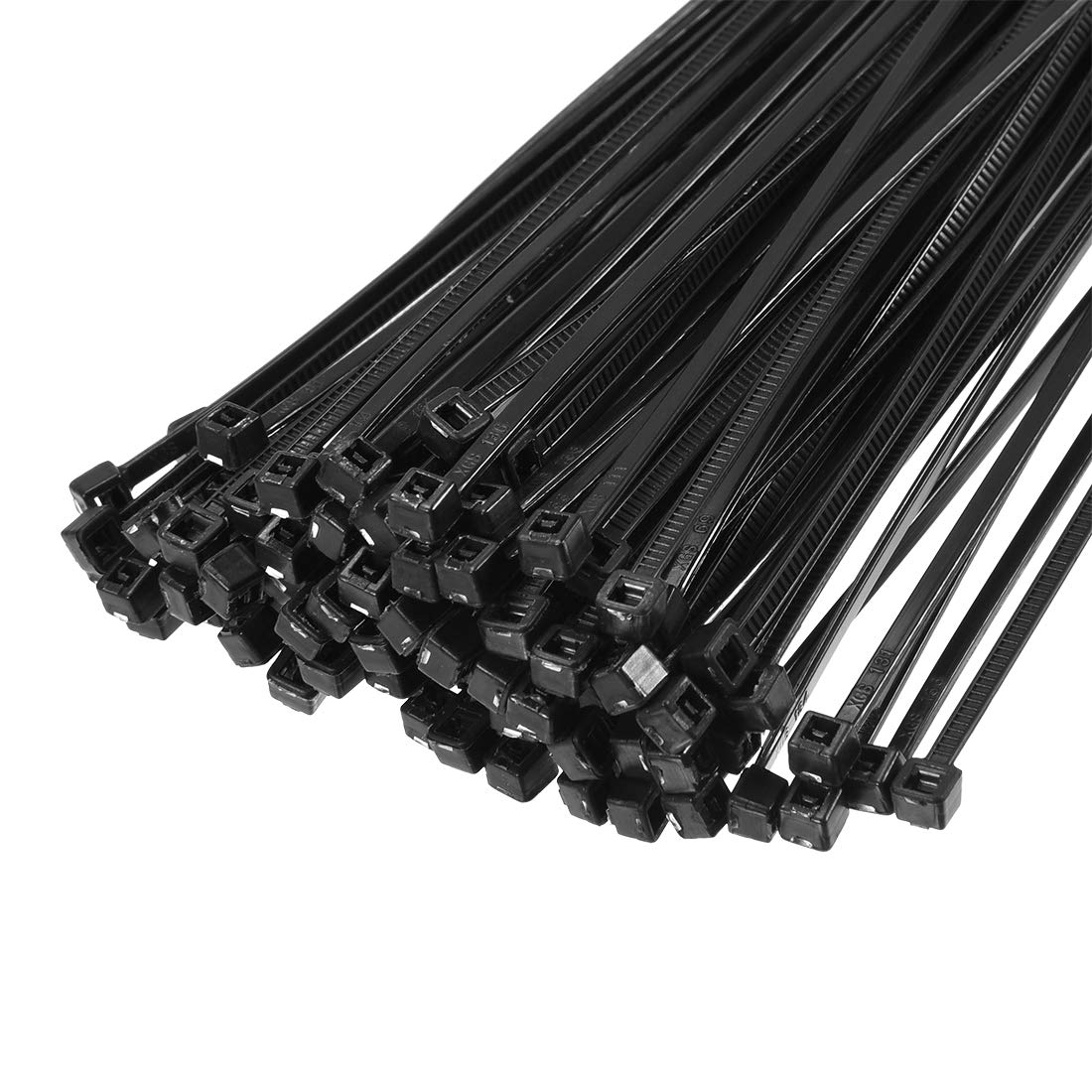 uxcell 8 Inch Nylon Cable Ties - 250pcs Self-Locking Black Zip Ties (0.08