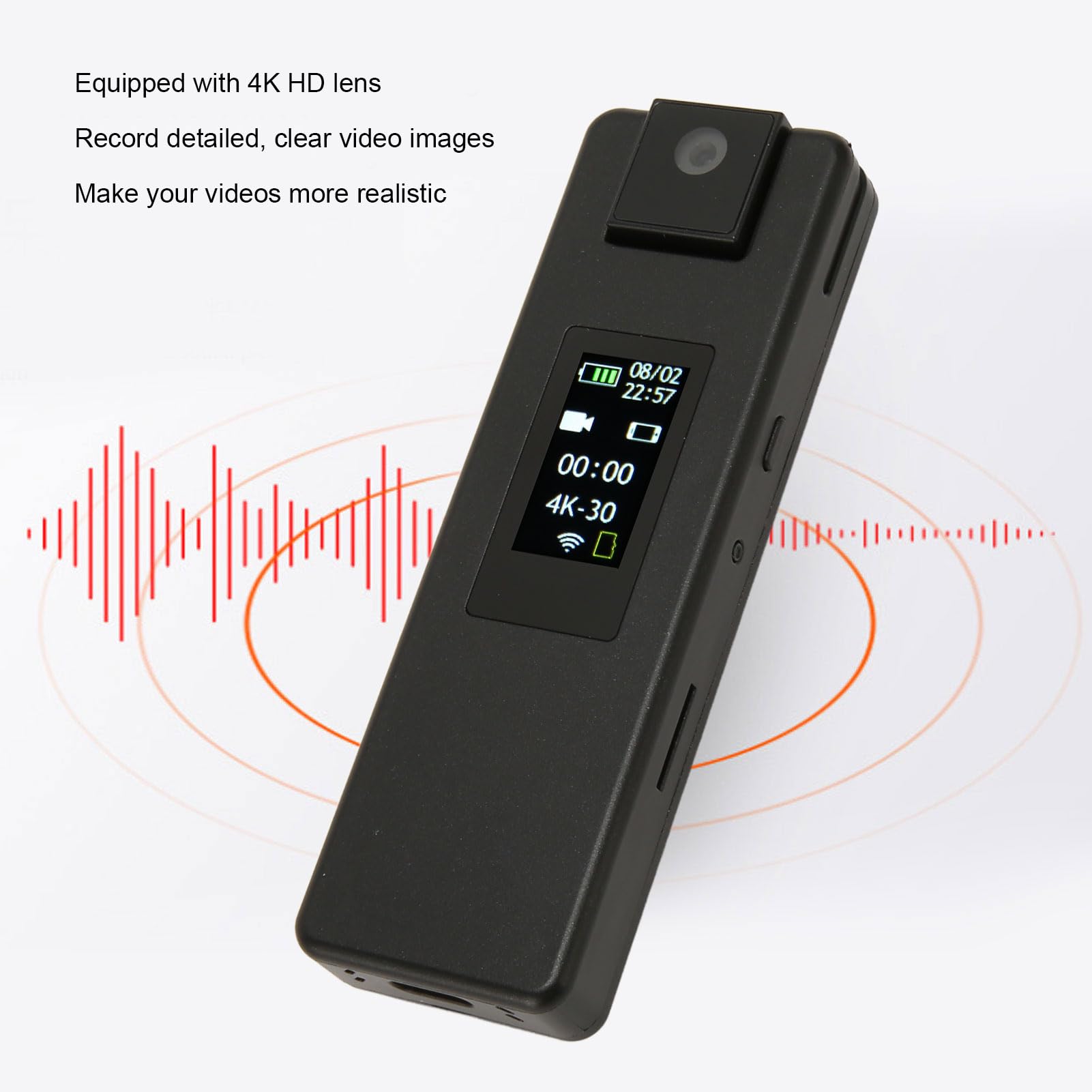Body Worn Camera for Police & Security - 1080P HD Pocket Camera with 1500mAh Rechargeable Battery | Perfect for Horse Riding, Cycling, Outdoor Adventures & Evidence Recording