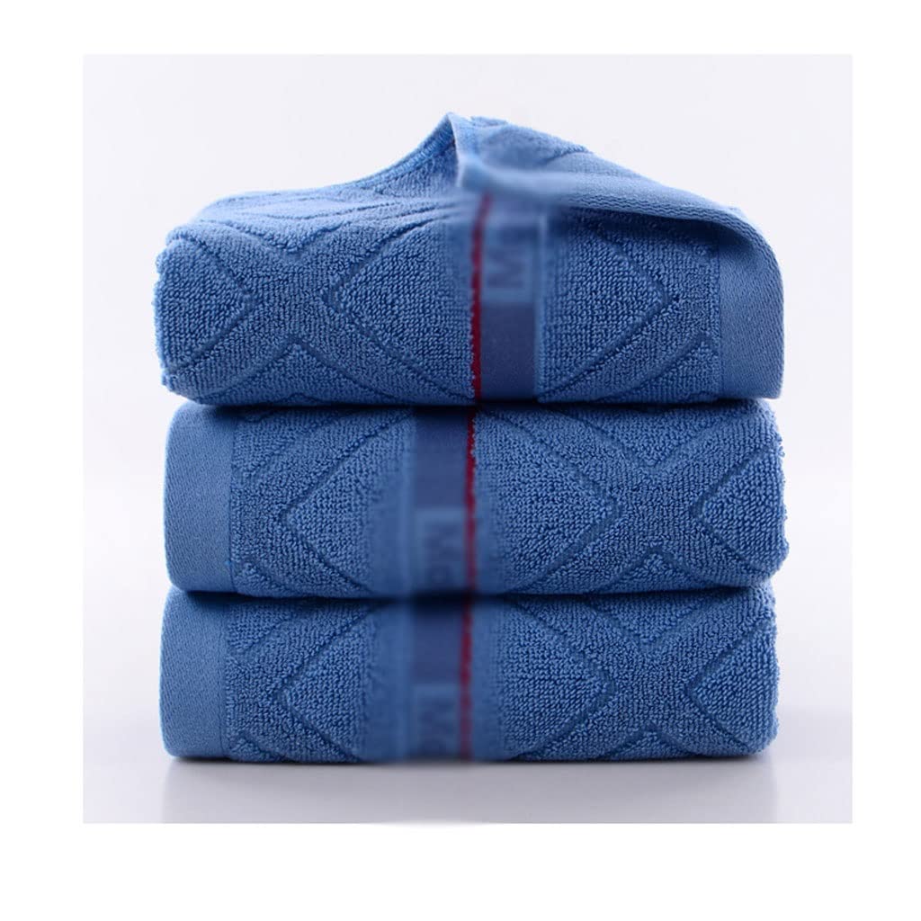 Premium Cotton Bath Towel Set - Ultra Soft & Highly Absorbent 34x75cm Quick Dry Face & Body Towels for Men & Women - Perfect for Bathroom, Spa, Gym & Travel (Color: Blue, Size: One Size)