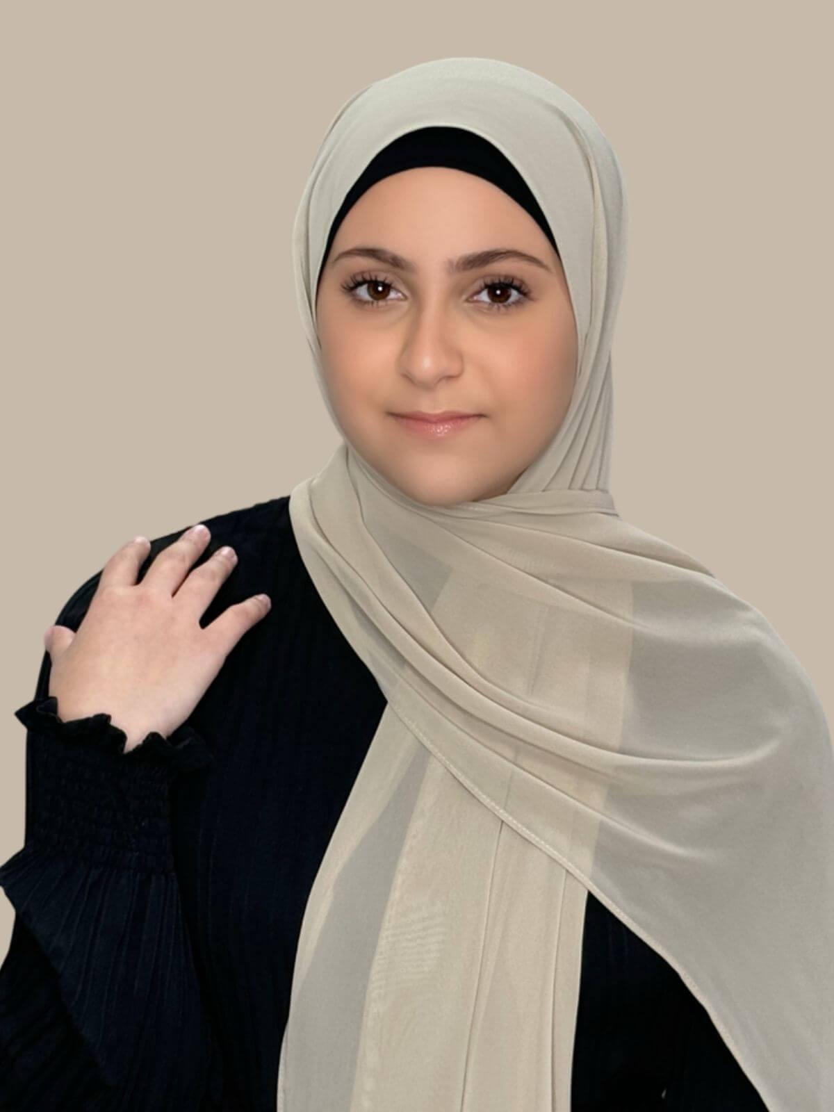 Luxury Chiffon Hijab Scarf for Women - Modish Girl Vanilla Shawl - Perfect for Daily Wear, Prayer, and Special Occasions