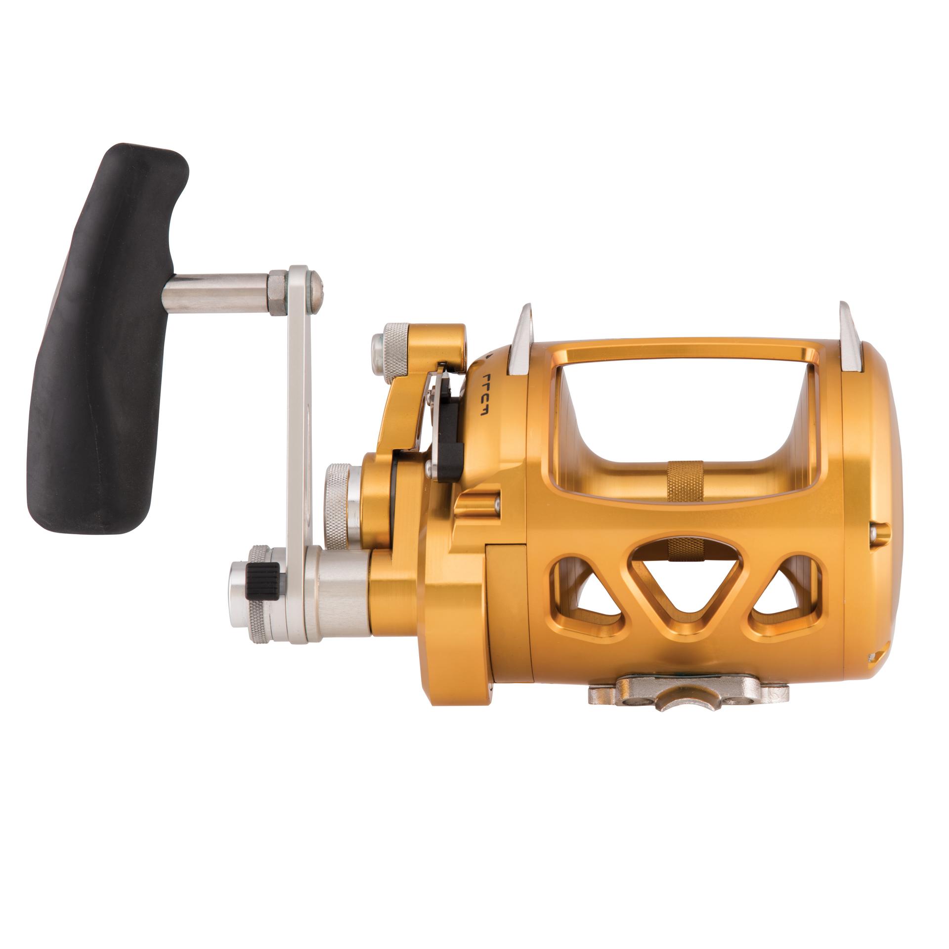 VISW 2-Speed Wide Conventional Fishing Reel - Saltwater & Freshwater Trolling Reel for Offshore & Inshore Fishing | Heavy Duty Marine Grade Construction