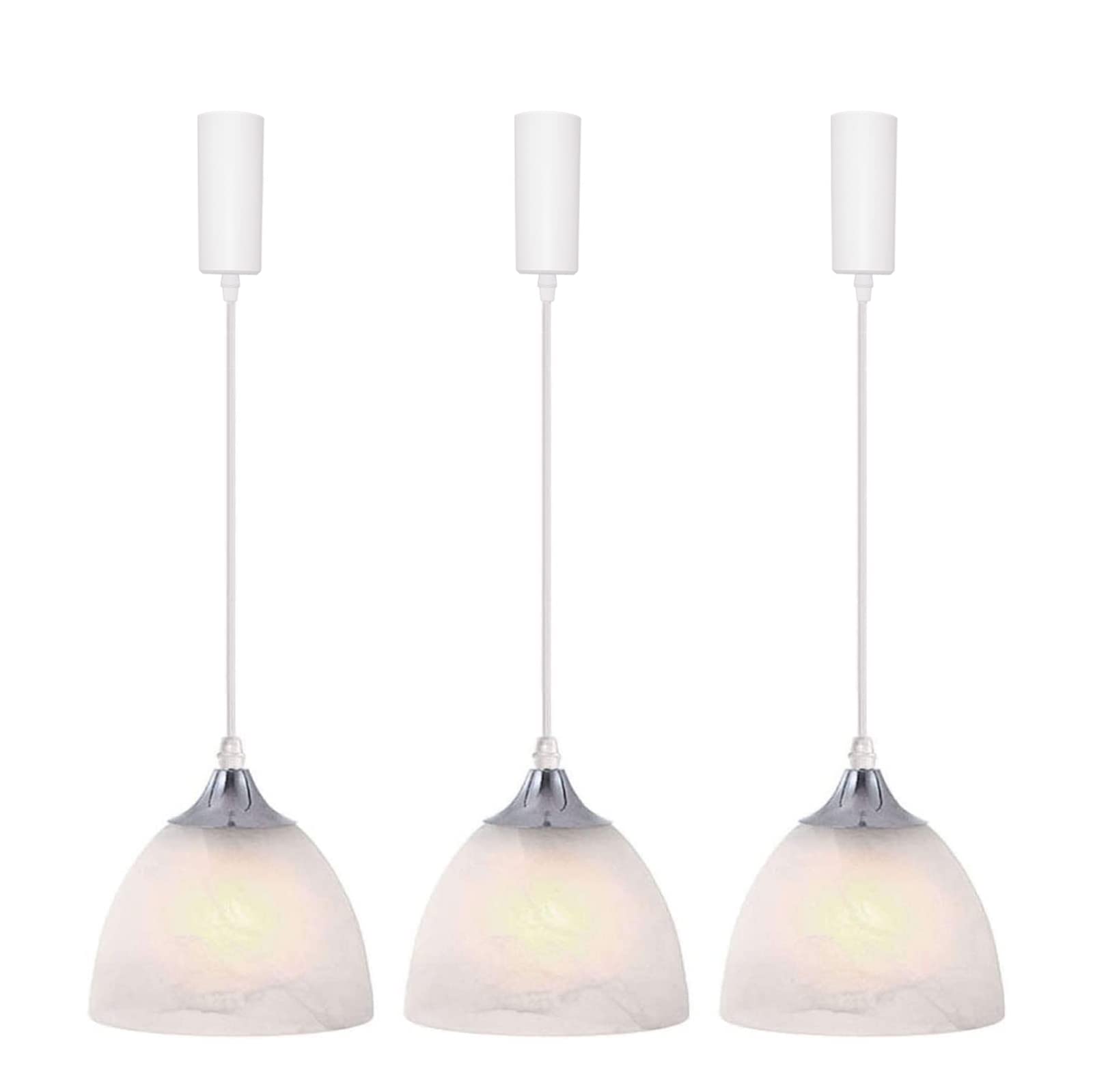 Modern Glass J-Type Track Lighting Fixture - Adjustable Length 3-Light Pendant for Bedroom, Kitchen & Home Decor | Energy Efficient LED Compatible | Perfect for Accent Lighting in Living Rooms, Dining Areas and Retail Spaces