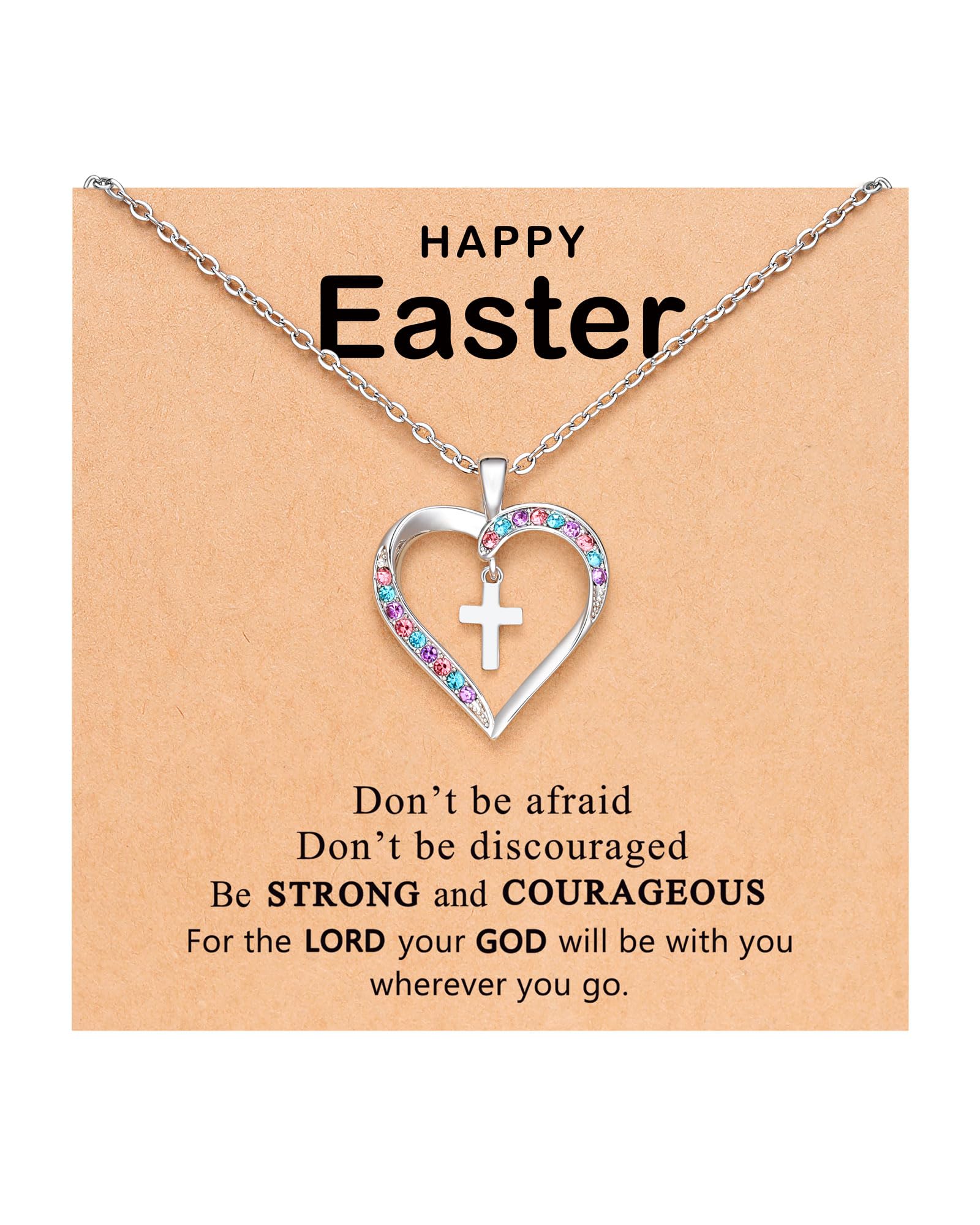 UPROMI Cross Necklace for Girls - Elegant Religious Jewelry for Baptism, First Communion, Confirmation, Graduation & Back to School Gifts | Perfect for Church, Weddings, Daily Wear & Special Occasions