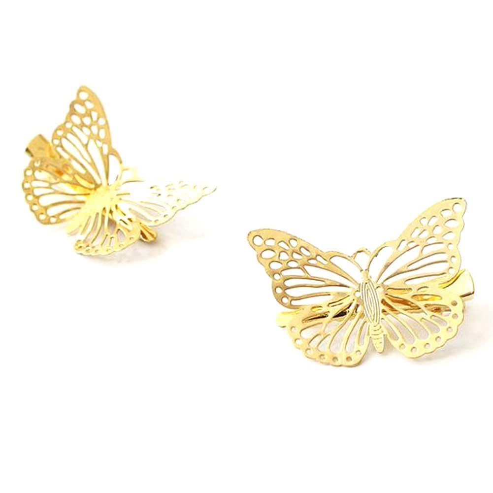 Golden Butterfly Hair Clip Headband - Elegant Hair Accessories for Women & Girls - Perfect for Weddings, Parties & Everyday Wear