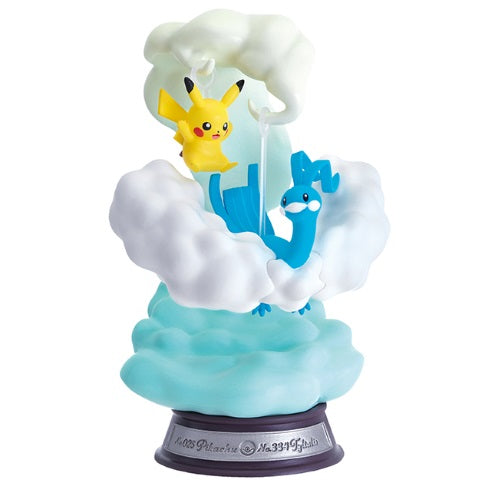 Pokemon Swing Vignette Collection Vol. 02 - Re-Ment 3 Inch Mini Figure Set - Cute Pikachu & Friends Collectible Display for Home Decor, Office Desk & Anime Fans