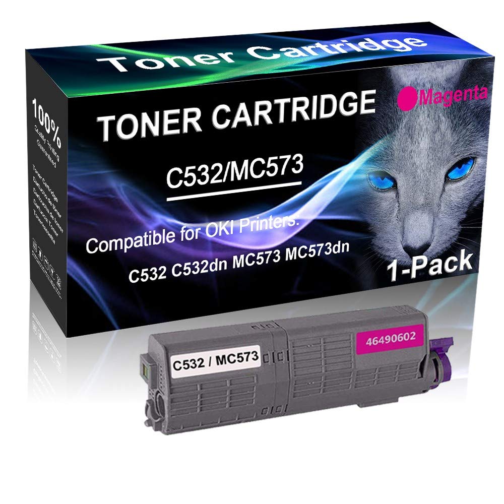 High Yield Compatible Magenta Toner Cartridge (1-Pack) for OKI C532dn Printer - Replacement for OKI 46490602 | Perfect for Office Printing & High Volume Documents