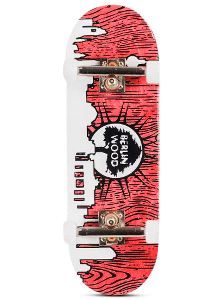 Berlinwood Fingerboard Complete BW Skyline - Professional Finger Skateboard for Tricks & Stunts - Perfect for Skateboard Enthusiasts & Collectors