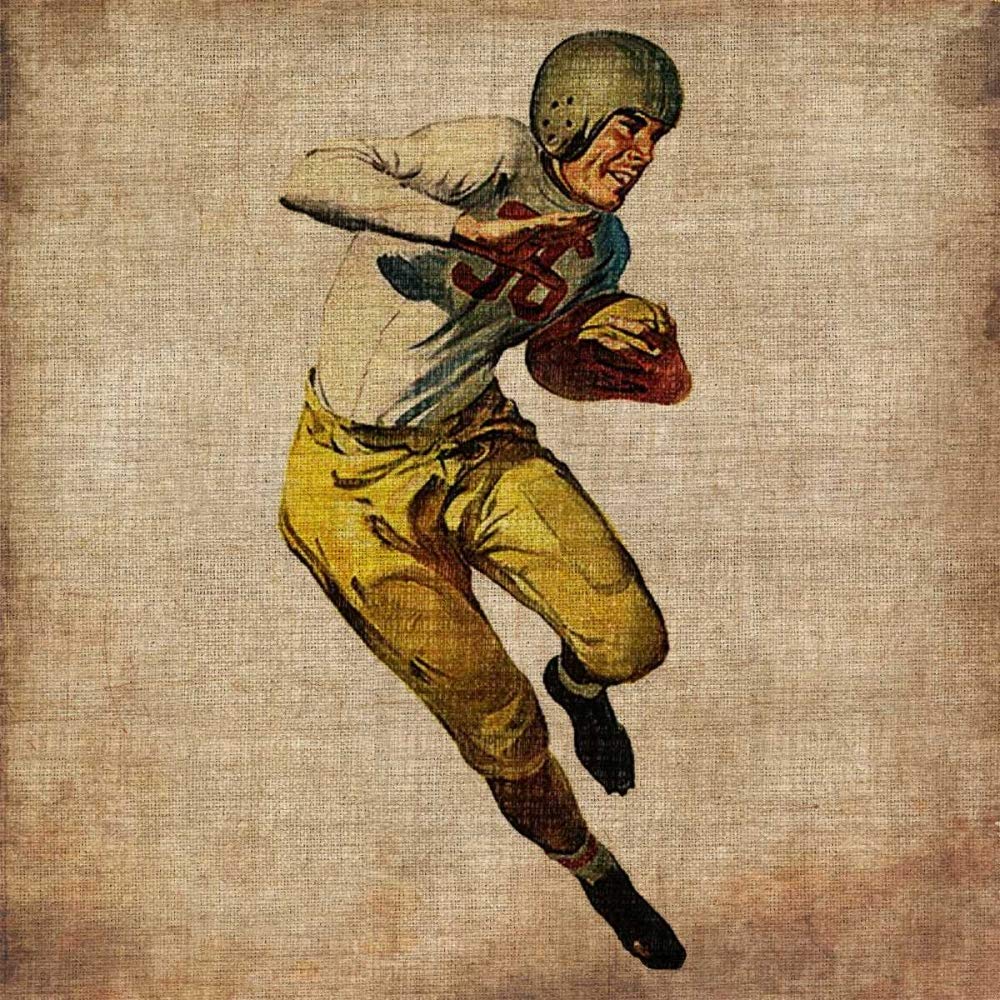 Vintage Sports III by John Butler - 23x23 Inch Fine Art Print on Paper for Framing - Perfect for Home, Office, and Sports Bar Wall Decor
