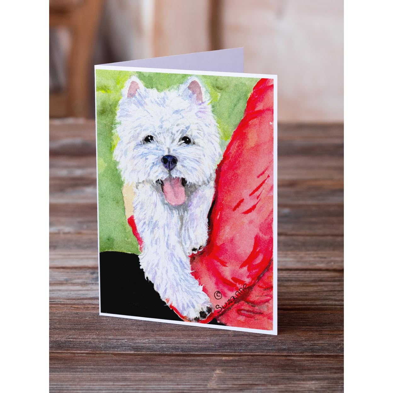 Westie Greeting Cards and Envelopes - Pack of 8 Blank A7 (5x7) Note Cards with Whimsical Design | Perfect for Birthdays, Thank You Notes & Special Occasions | Caroline's Treasures SS8784GCA7P
