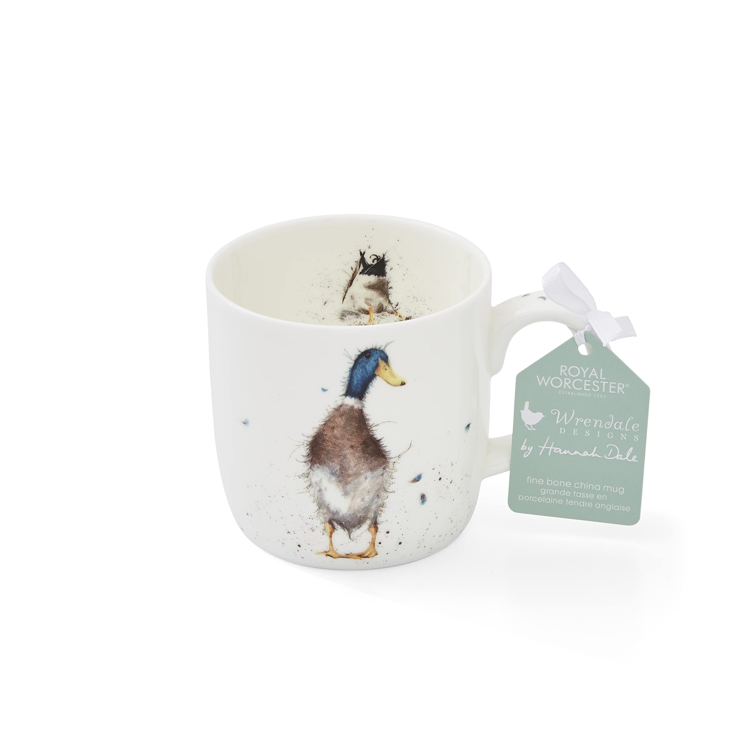 Royal Worcester Wrendale Designs Guard Duck Mug - 11oz Fine Bone China Coffee Cup | Microwave & Dishwasher Safe | Perfect for Tea, Coffee & Hot Chocolate at Home or Office