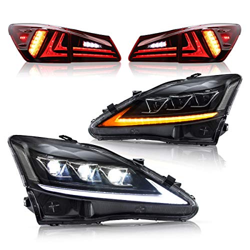 Clear Headlights+Red Taillights