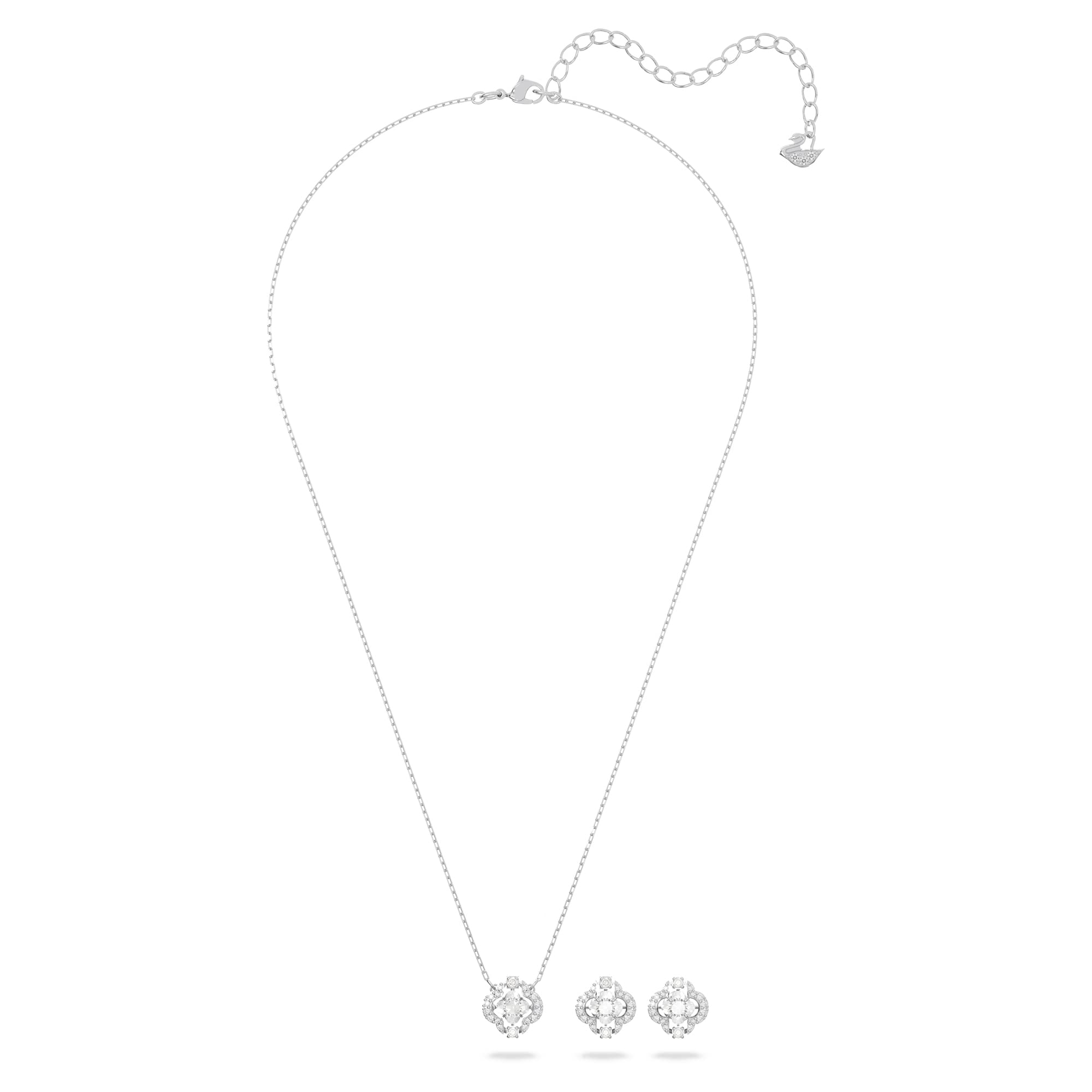 Swarovski Crystal Necklace and Earring Set - Sparkling Dance Jewelry Collection for Women, Elegant Gift for Anniversary, Wedding, Party & Special Occasions