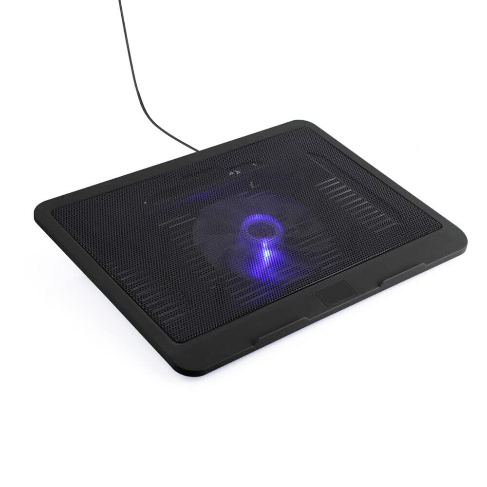 SANNOXY USB Laptop Cooling Pad with Large Quiet Fan - Portable Notebook Cooler for Gaming & Office Use - Prevents Overheating for MacBook, Dell, HP & More