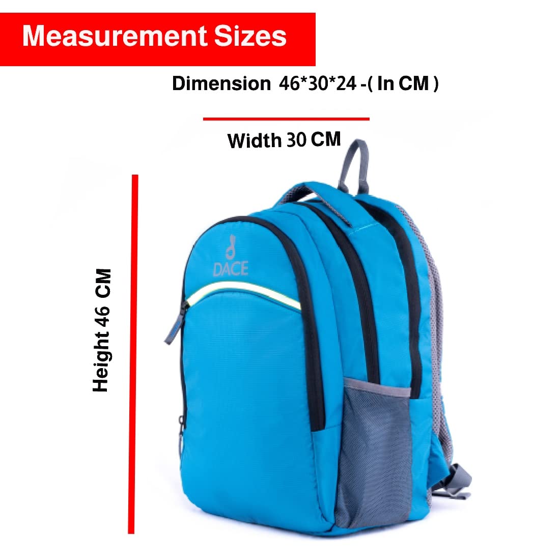 Dace Waterproof Laptop Backpack - Lightweight Blue Casual Computer Bag for Men & Women, Office Work, School, College, Business & Travel - Quick Access Front Pocket - Perfect for Commuting, Campus Life and Business Trips