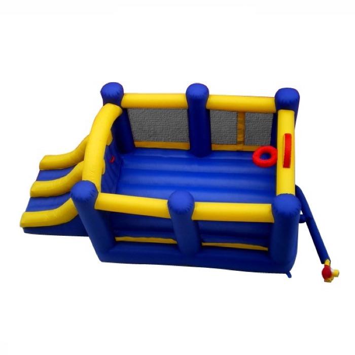 Island Hopper Racing Slide and Slam Bounce House - Inflatable Water Slide for Kids Outdoor Play, Birthday Parties, and Backyard Fun - Perfect for Summer Activities and Family Gatherings