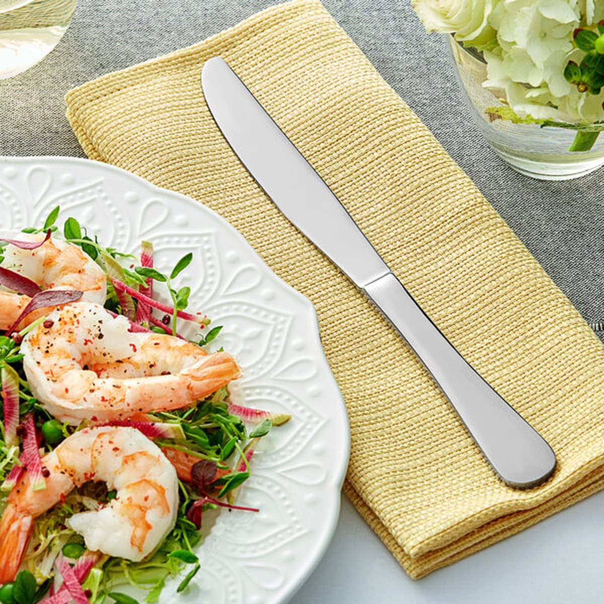 TrueCraftware 12-Piece Stainless Steel Dinner Knife Set - Premium Silverware Flatware for Home & Restaurant Use - Perfect for Steak, Salad & Formal Dining