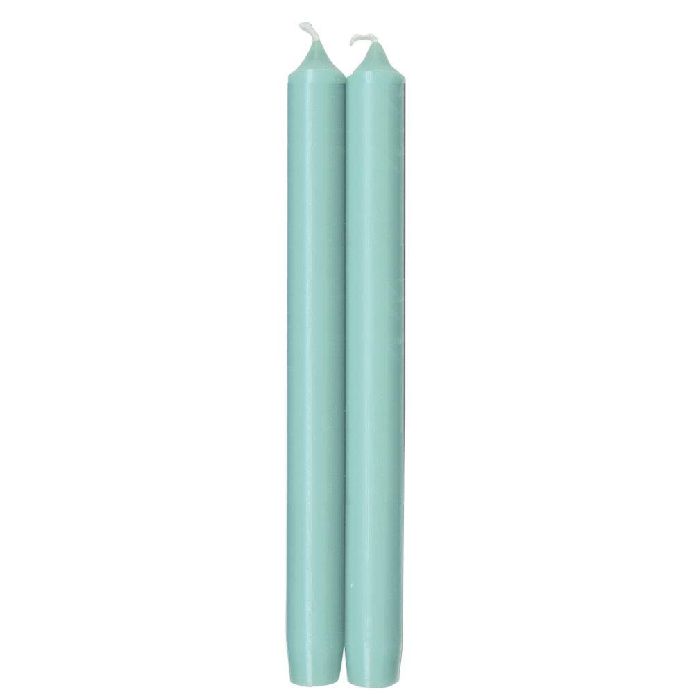 10 Inch Tall Taper Candles - Pack of 12 Turquoise Candlesticks for Wedding Centerpieces, Romantic Dinner Decor & Home Table Settings - Elegant Candle Light Dining Accessories
