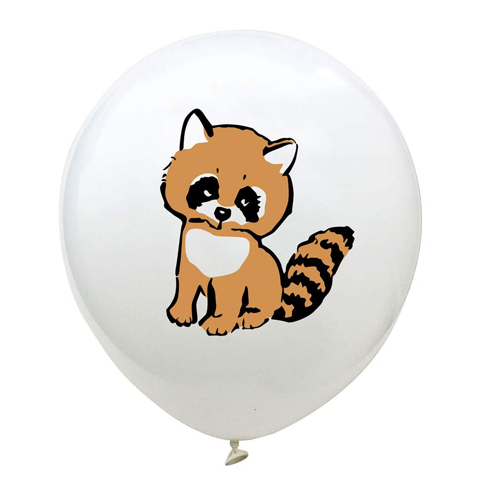 20 Pack Cute Raccoon Shaped Latex Balloons with Sequins - Animal Themed Party Decorations for Kids Birthday, Baby Shower & Carnival Events