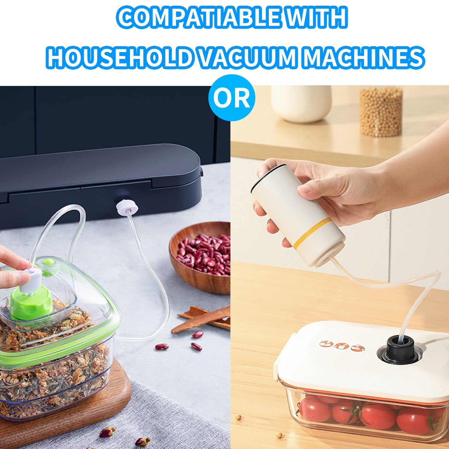 Electric Mason Jar Vacuum Sealer Kit - Handheld Food Saver with Hose for Regular & Wide Mouth Jars | Airtight Food Storage Solution for Kitchen, Meal Prep & Preserving Freshness | Perfect for Canning, Freezing & Long-Term Food Preservation