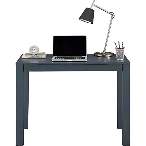 Pemberly Row Gray Computer Desk with Drawer - Modern Home Office Desk for Work & Study, Perfect for Small Spaces & Remote Work
