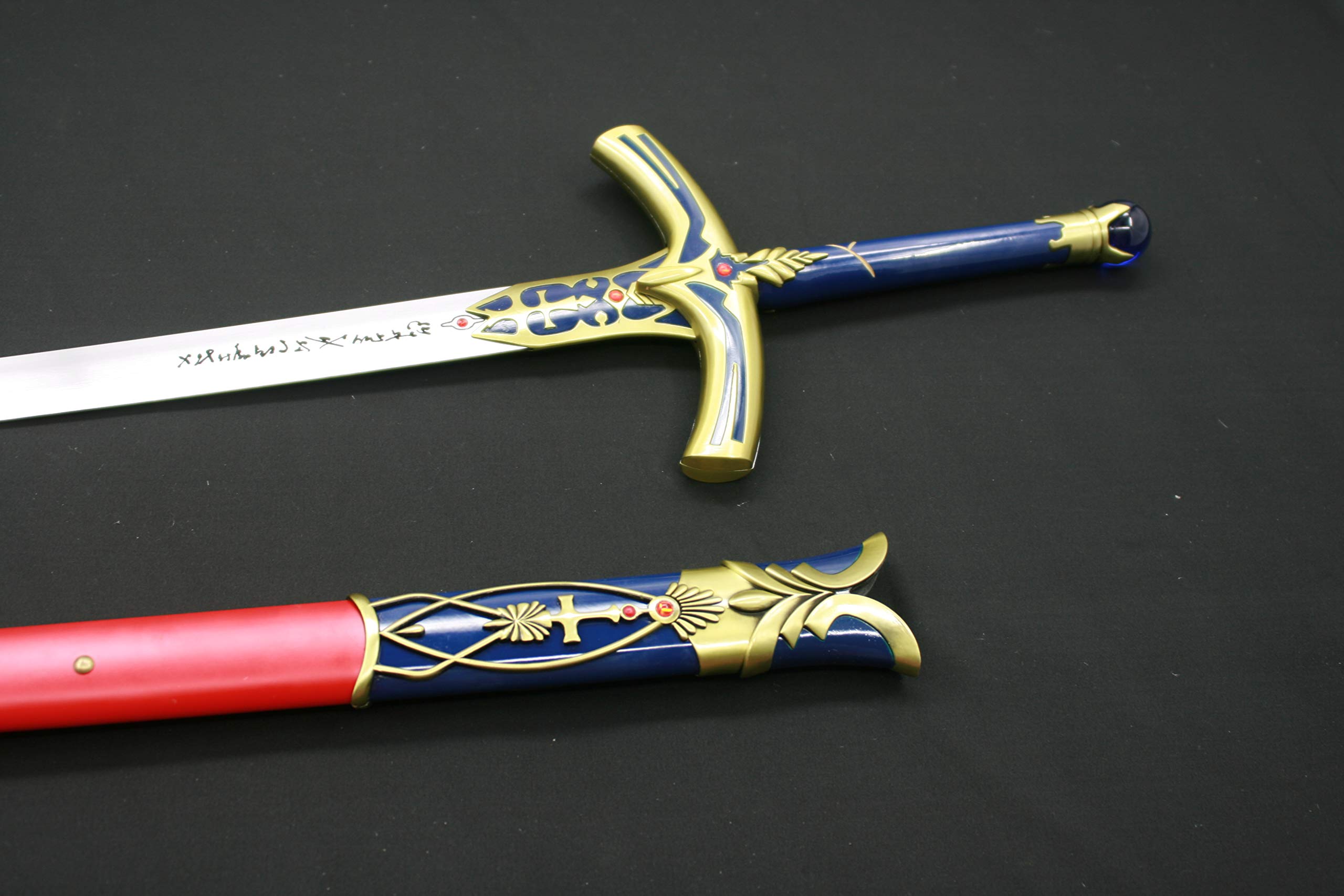 Fate Stay Night & Fate Grand Order Saber Anime Cosplay Sword - Excalibur Replica with Blue Scabbard | Perfect for Cosplay, Collectors, and Display