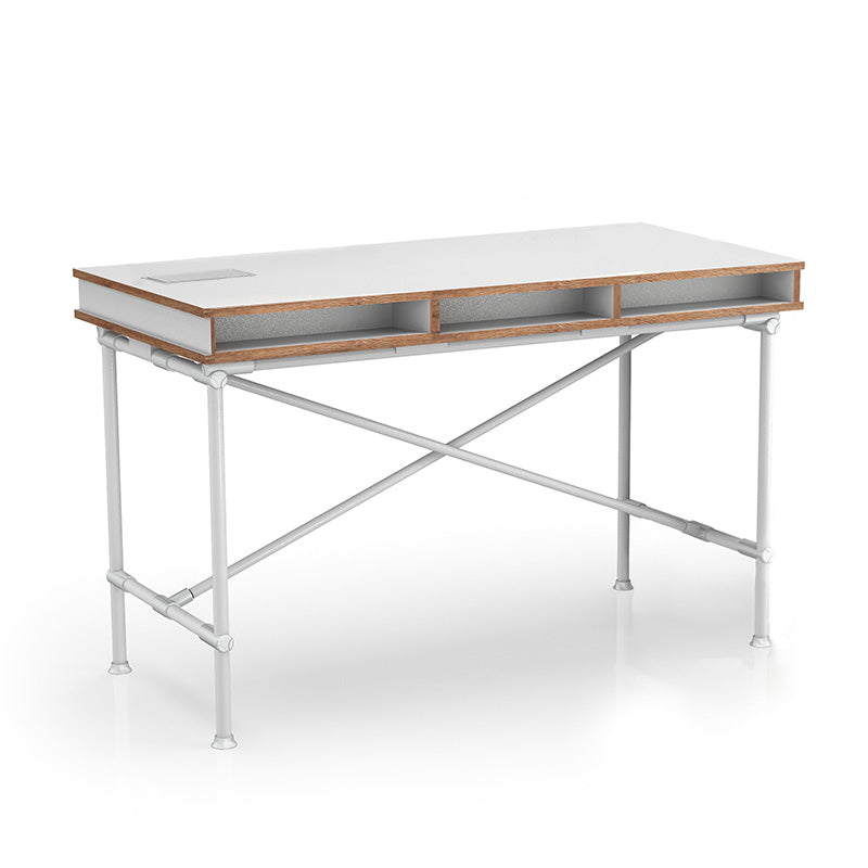 PARKER Study Desk 1.2M White - Modern Writing Desk for Home Office, Student Study & Small Spaces - Perfect for Work, Reading & Online Classes