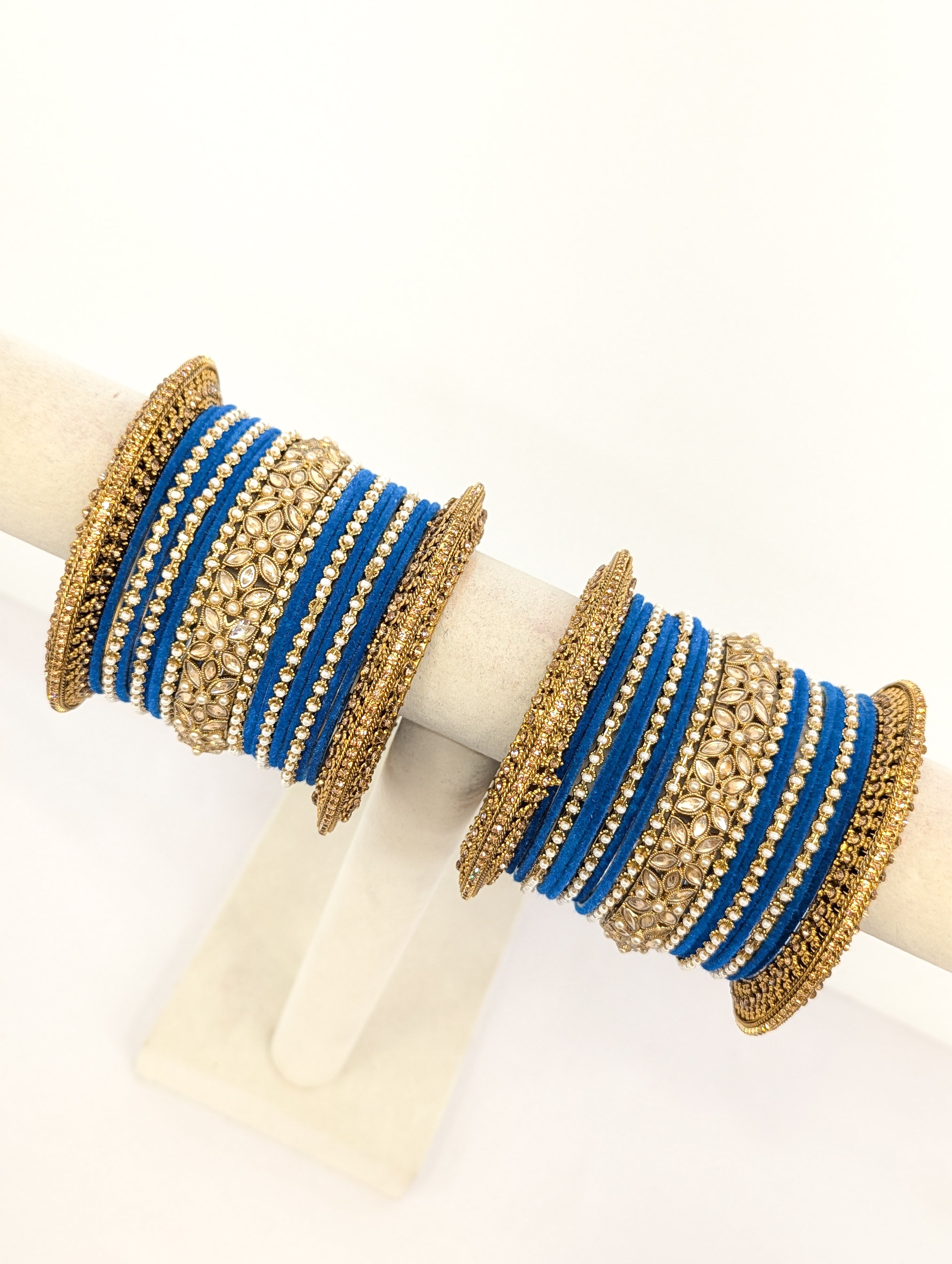 Meghna Stones Bangles - 2 Hand Set of Stylish Indian Bracelets for Women | Perfect for Festivals, Weddings & Boho Fashion