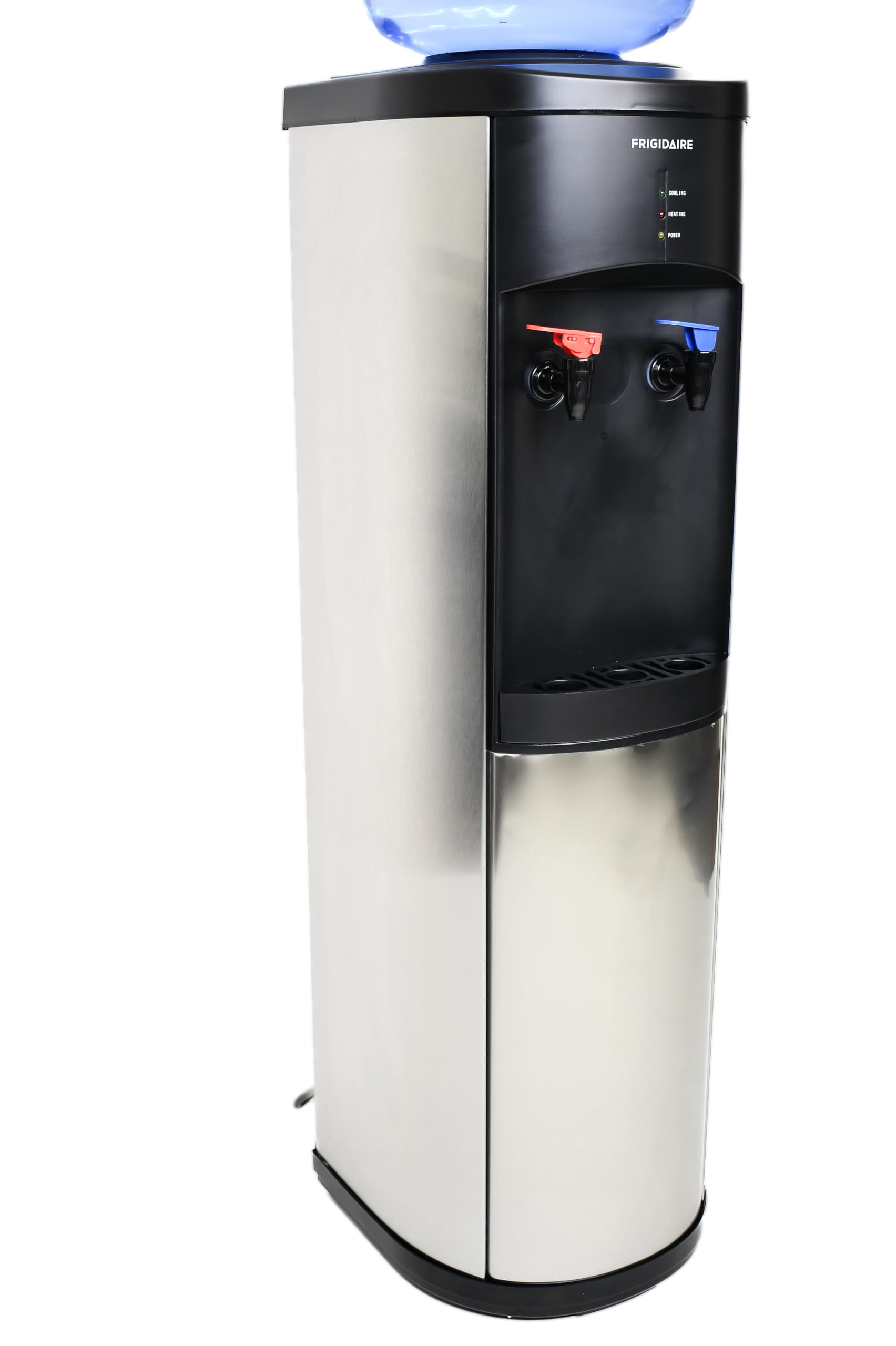Frigidaire Top Load Water Cooler Dispenser - Hot & Cold Water for 3 & 5 Gallon Bottles, Stainless Steel - Perfect for Home, Office, Dorm, RV, Garage & Outdoor Use