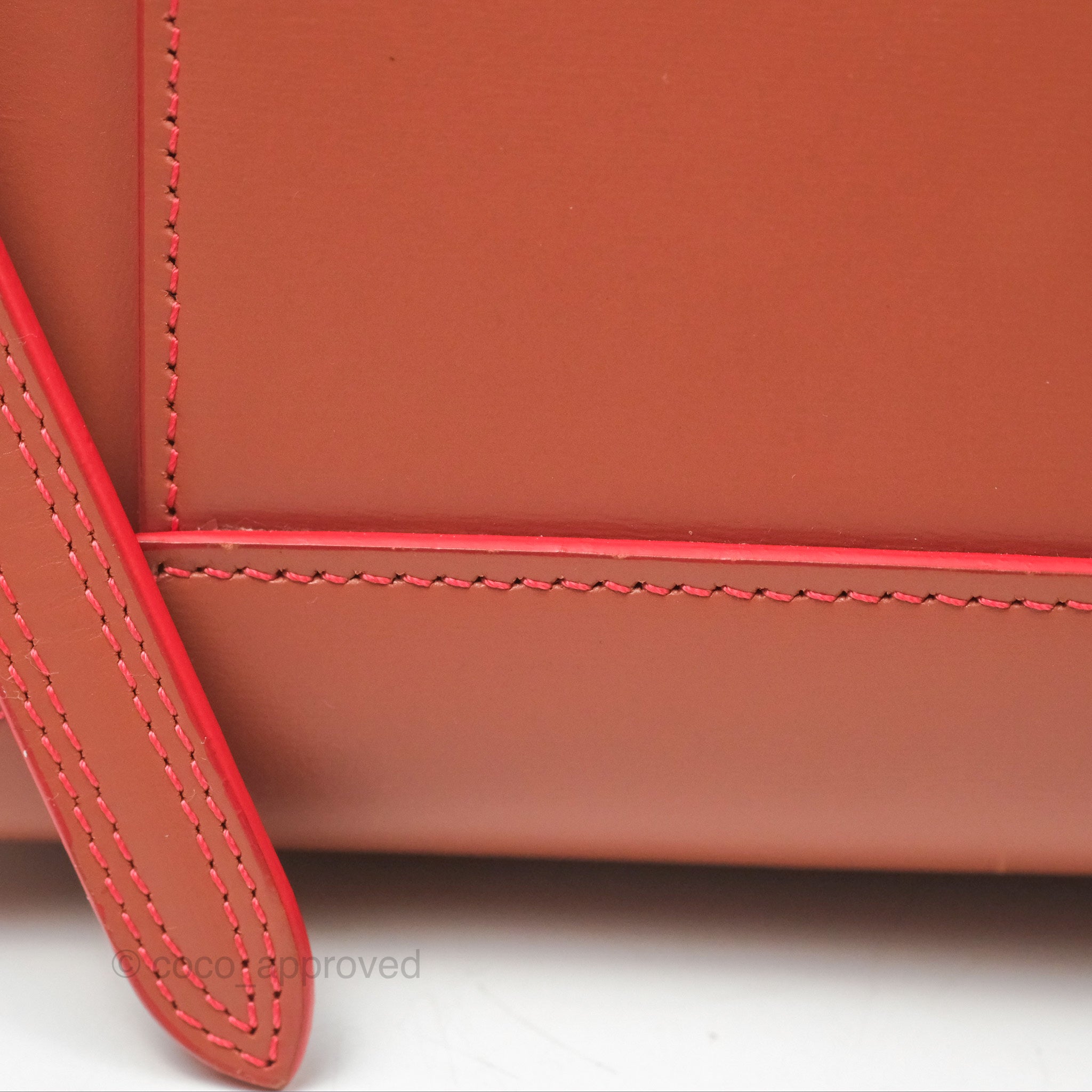 Celine Micro Belt Bag in Terracotta | Smooth Leather with Gold Hardware | Perfect for Work, Travel & Everyday Use