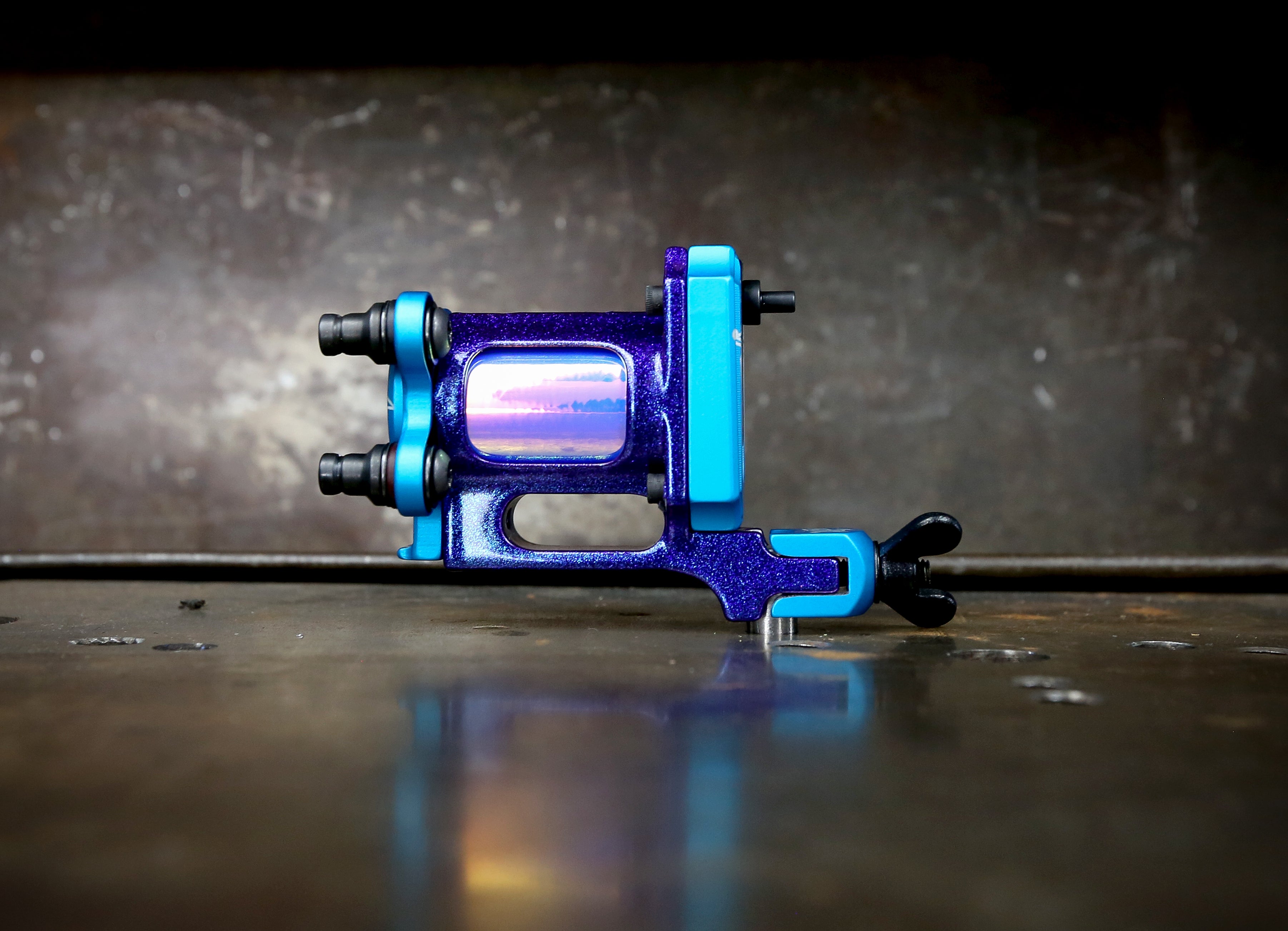 Limited Pike x Rogers Slider Rotary Pen - Pantone 2995 x Magic Purple Color - Perfect for Office, School & Creative Writing