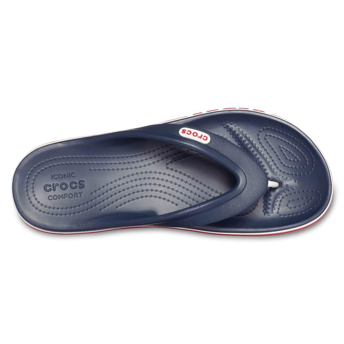 Crocs Men's and Women's Bayaband Flip Flops - Comfortable Casual Sandals for Beach, Pool & Shower | Lightweight Waterproof Slip-On Shoes for Summer Outdoor Activities