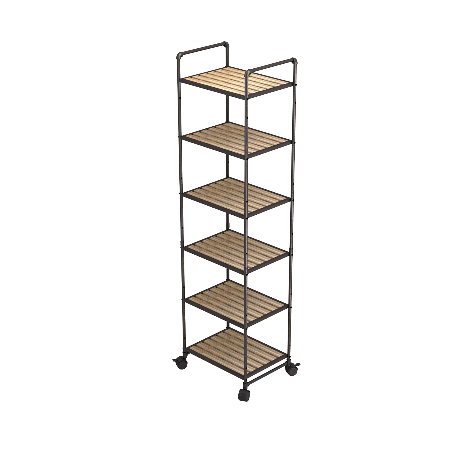 Fomgeely 6-Tier Multipurpose Shelf Display Rack - Heavy Duty Storage Organizer for Home, Office, Kitchen & Garage - Space Saving Standing Shelf for Books, Plants, Toys & Decor