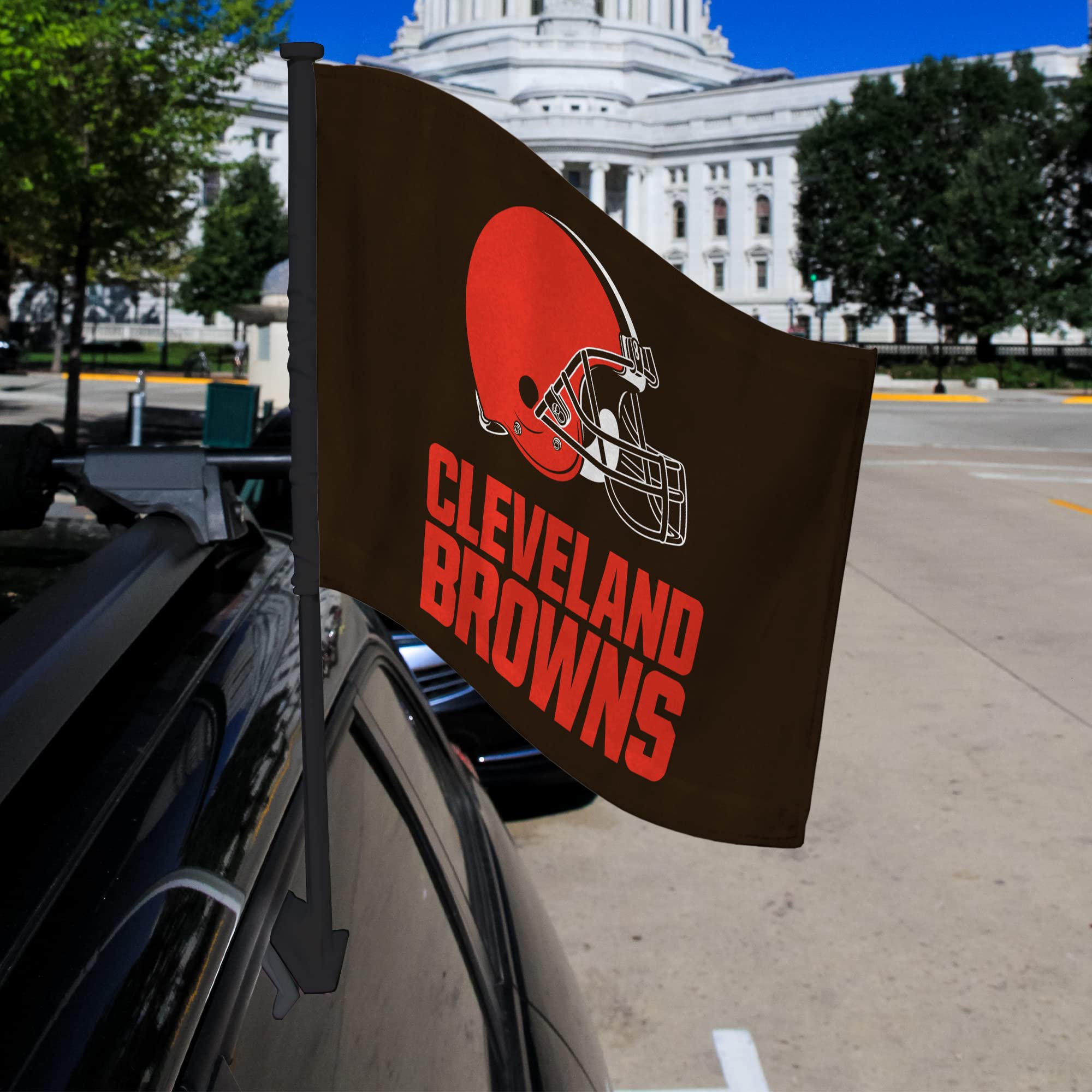 NFL Car Flag Double Sided - Officially Licensed Team Logo - Durable Polyester Car Accessory for Game Day Tailgating, Road Trips, and Showing Team Spirit