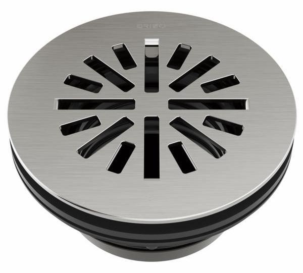 4-Pack Prefab Round Shower Drain in Luxe Nickel Finish - BT051414 NK by Brizo - Perfect for Modern Bathroom Renovations and Luxury Shower Installations