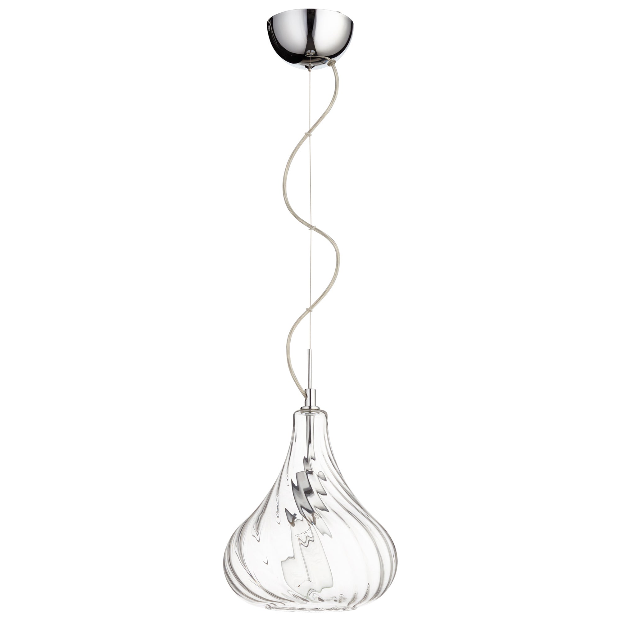Cyan Design 06805 Winding Pendant Light - Chrome Finish Modern Ceiling Fixture for Dining Room, Bedroom & Living Room Lighting