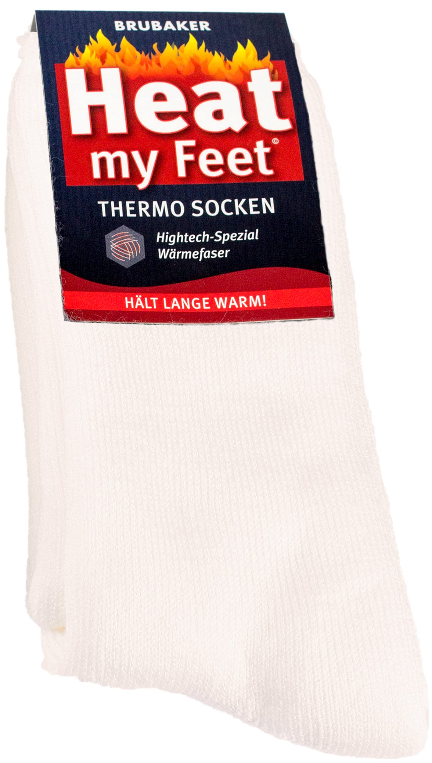 2-Pack BRUBAKER Thermal Socks for Women & Men - Ultra Warm Winter Socks with Heat-Trapping Insulation Fibers - Perfect for Cold Weather, Hiking, Skiing and Outdoor Activities