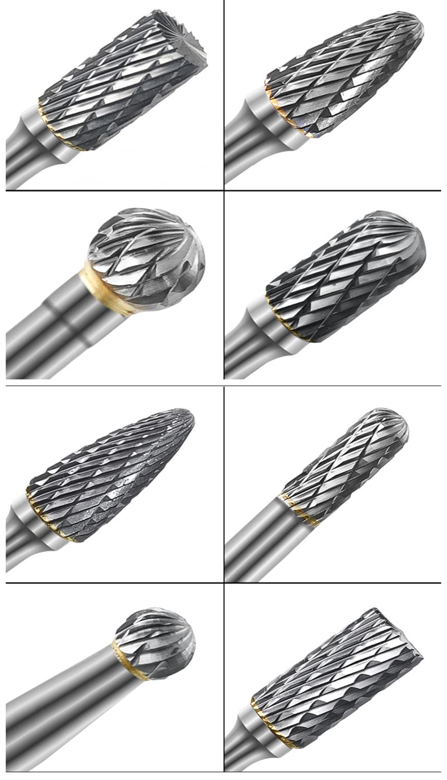 8pcs Tungsten Carbide Burrs Set - 1/4