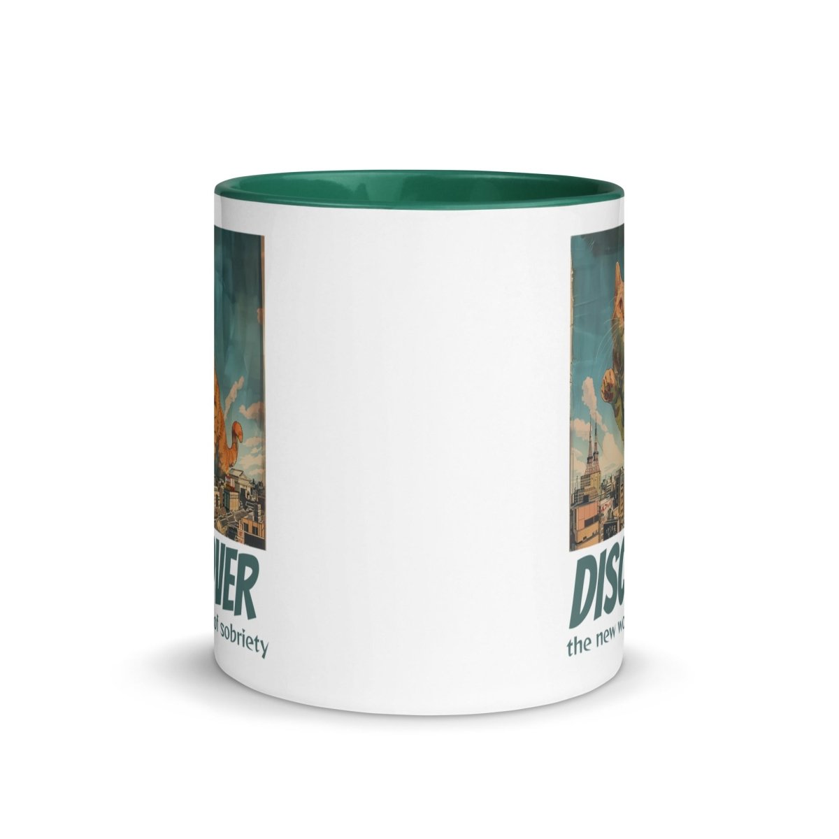 Funny Sobriety Adventure Cat Coffee Mug - Cute Ceramic Tea Cup for Coffee Lovers - Perfect Gift for Sober Living & Recovery Support