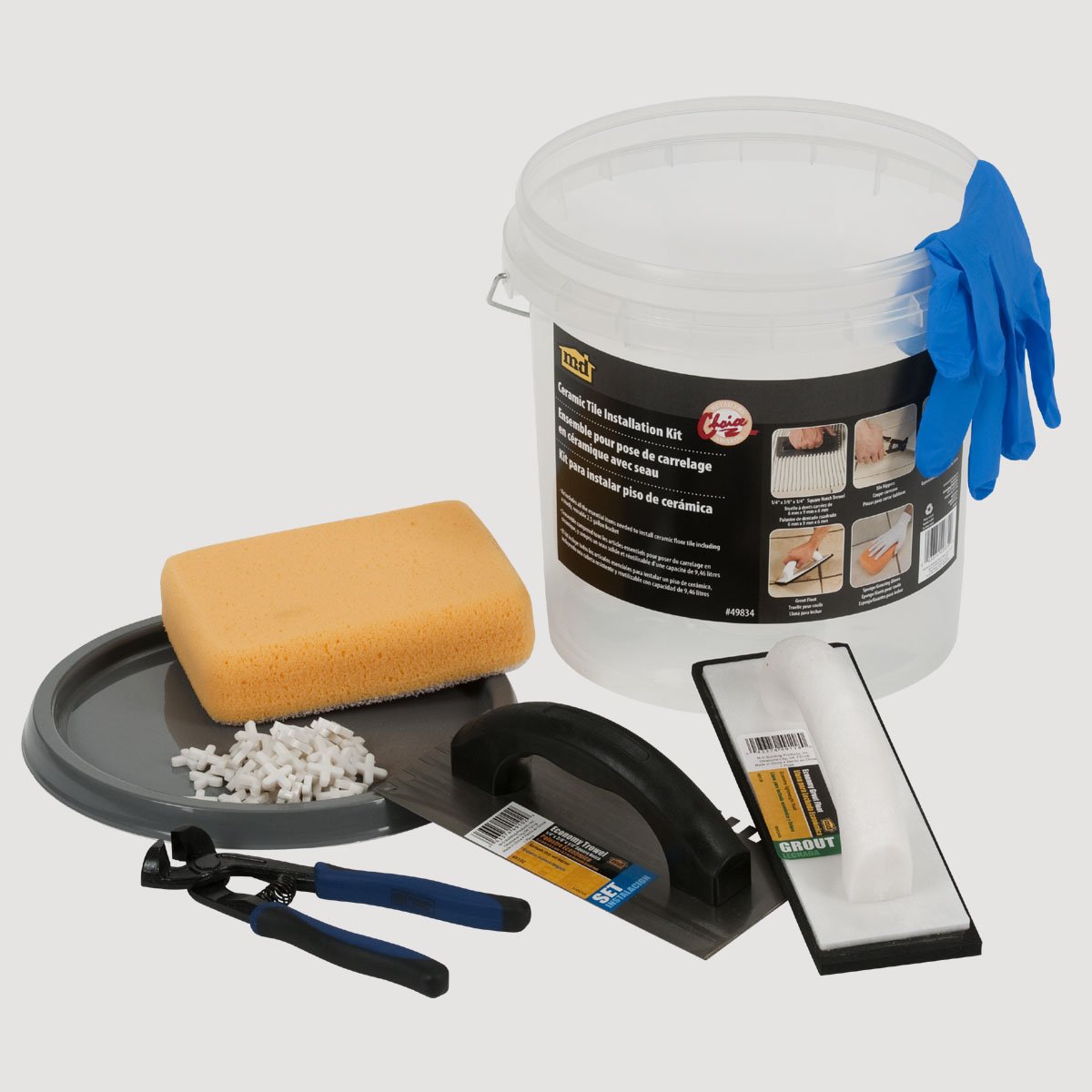 M-D Building Products 49834 Ceramic Tile Bucket Kit - Professional Tile Installation Tools for DIY & Contractors - Perfect for Bathroom, Kitchen & Floor Tile Projects