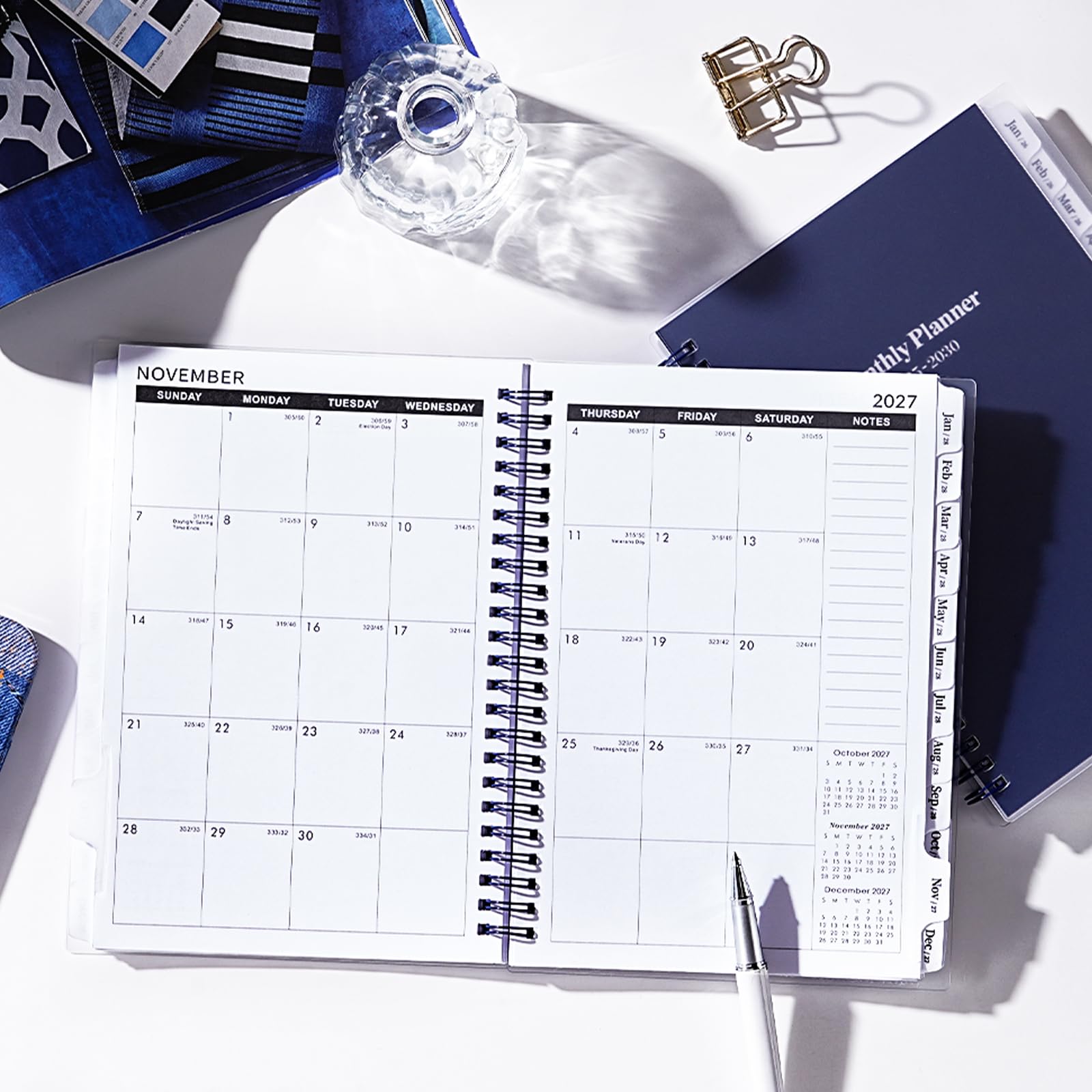 5-Year Monthly Planner 2025-2030 with Tabs | 60 Months, Two-Side Pocket & Notes Pages | 6.4