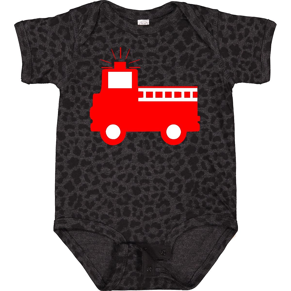 Inktastic Cute Red Firetruck Baby Bodysuit - Soft Cotton Infant Onesie for Boys & Girls - Perfect for Firefighter Theme Parties, Photo Shoots & Everyday Wear